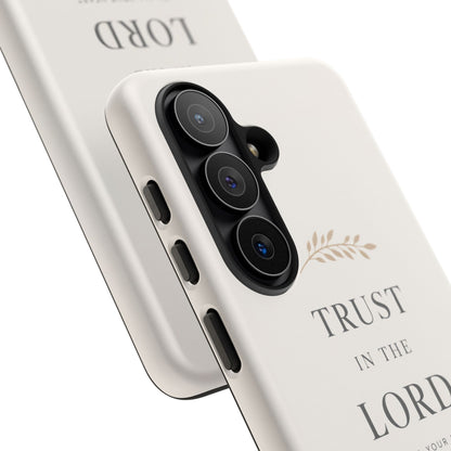 Proverbs 3:5 Christian Phone Case Trust in the Lord Minimalist Faith Cover