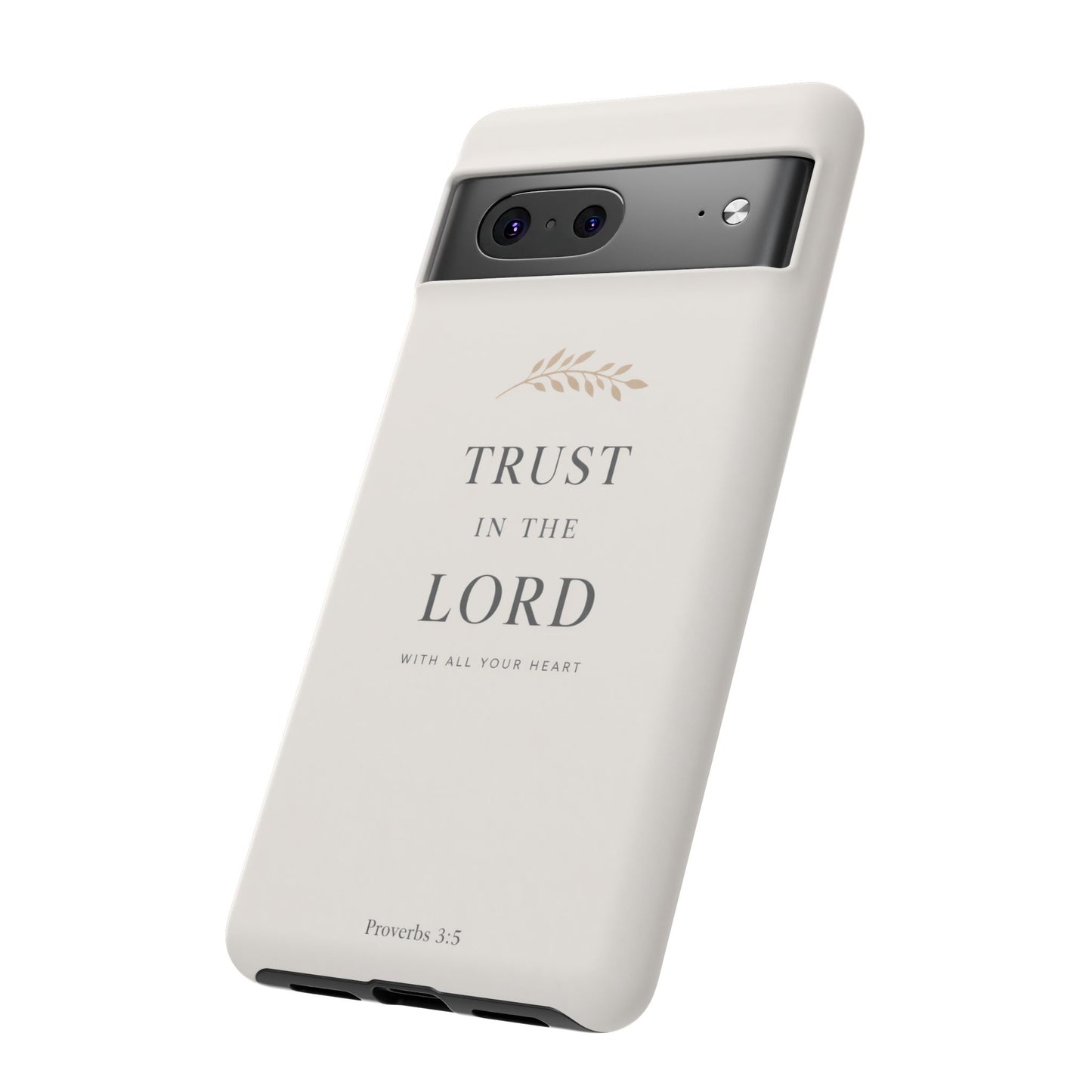 Proverbs 3:5 Christian Phone Case Trust in the Lord Minimalist Faith Cover