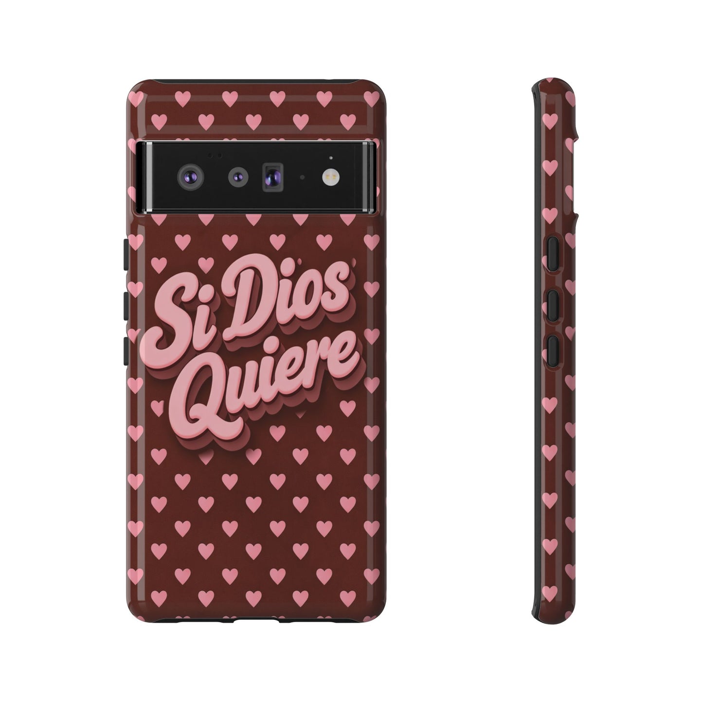 Si Dios Quiere Phone Case Latina Aesthetic Pink Hearts iPhone Samsung