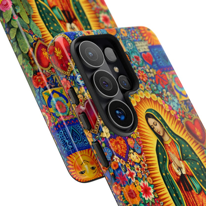 Virgin Mary Guadalupe Phone Case Mexican Folk Art Tough Cover iPhone Samsung