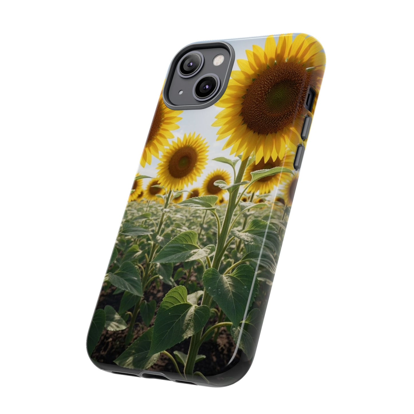 Sunflower Field Phone Case | Golden Hour Floral Aesthetic | Bright Summer Tough Case