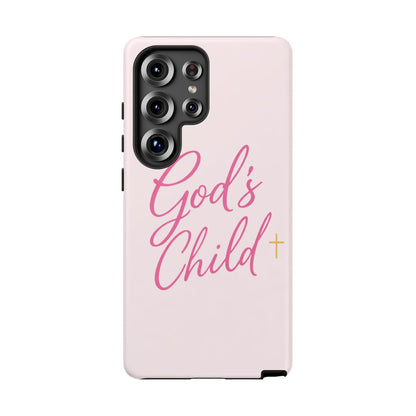 Gods Child Phone Case Christian Pink Aesthetic Tough iPhone Case