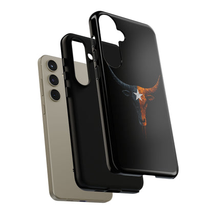 Texas Longhorn Skull Phone Case Western Cowboy Bull iPhone Samsung Cover