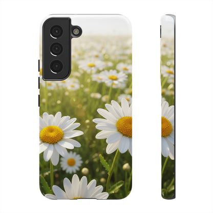 Daisy Phone Case – Floral Spring Field Tough Protective Case (iPhone, Samsung, Pixel)