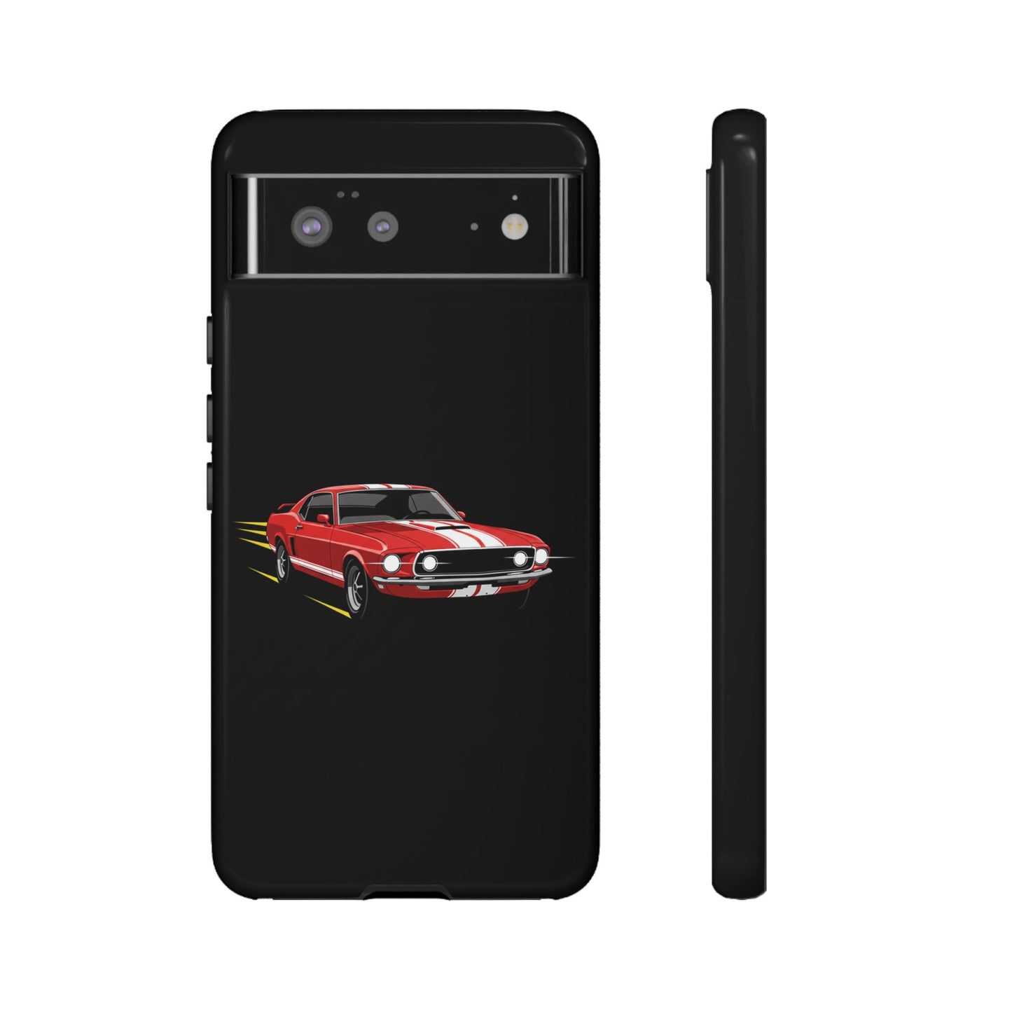 Red Muscle Car Phone Case – Classic Car Racing Tough Protective Case