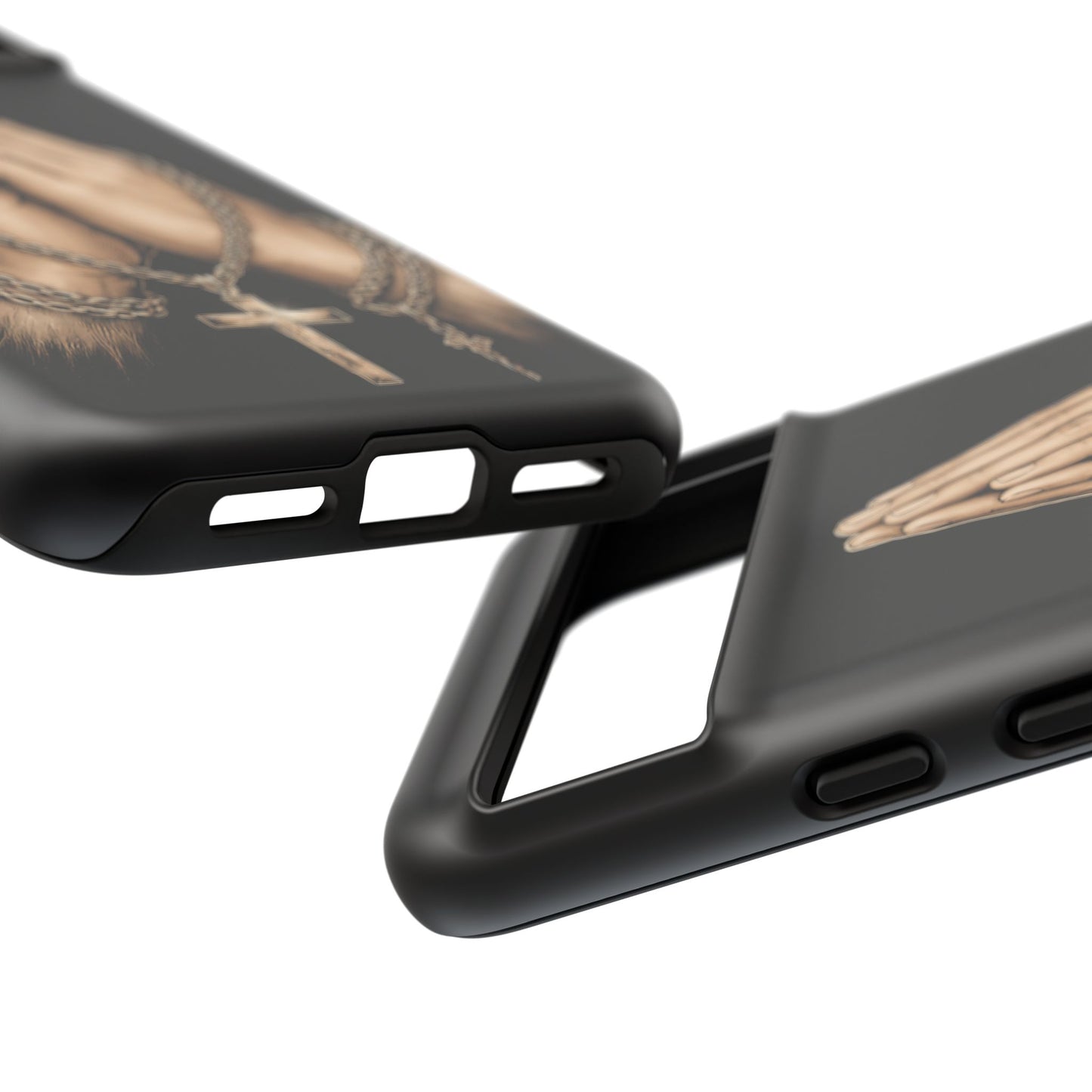 Praying Hands Cross Phone Case – Christian Faith Scripture Cover