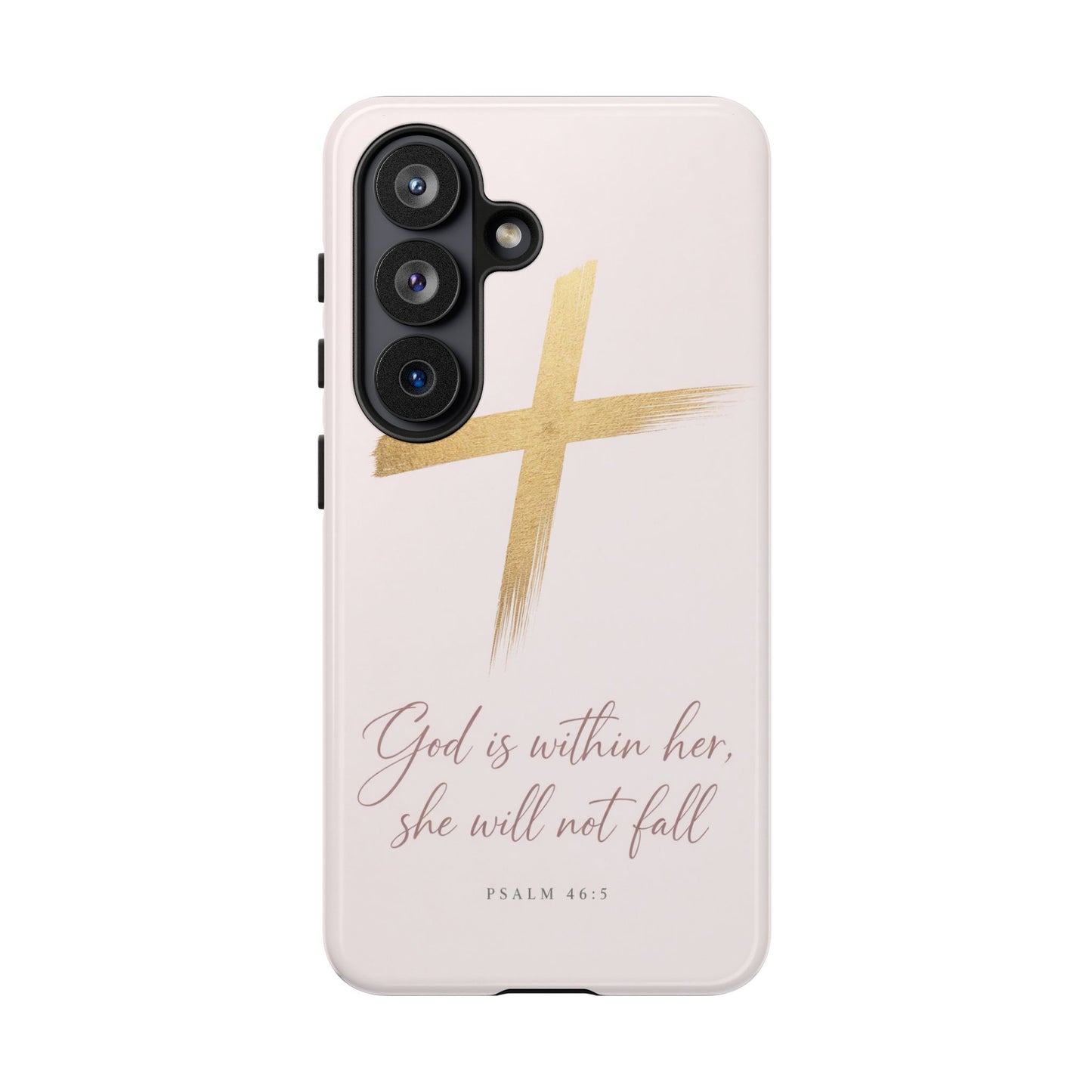 Psalm 46:5 God Is Within Her Christian Cross Phone Case Faith Gift