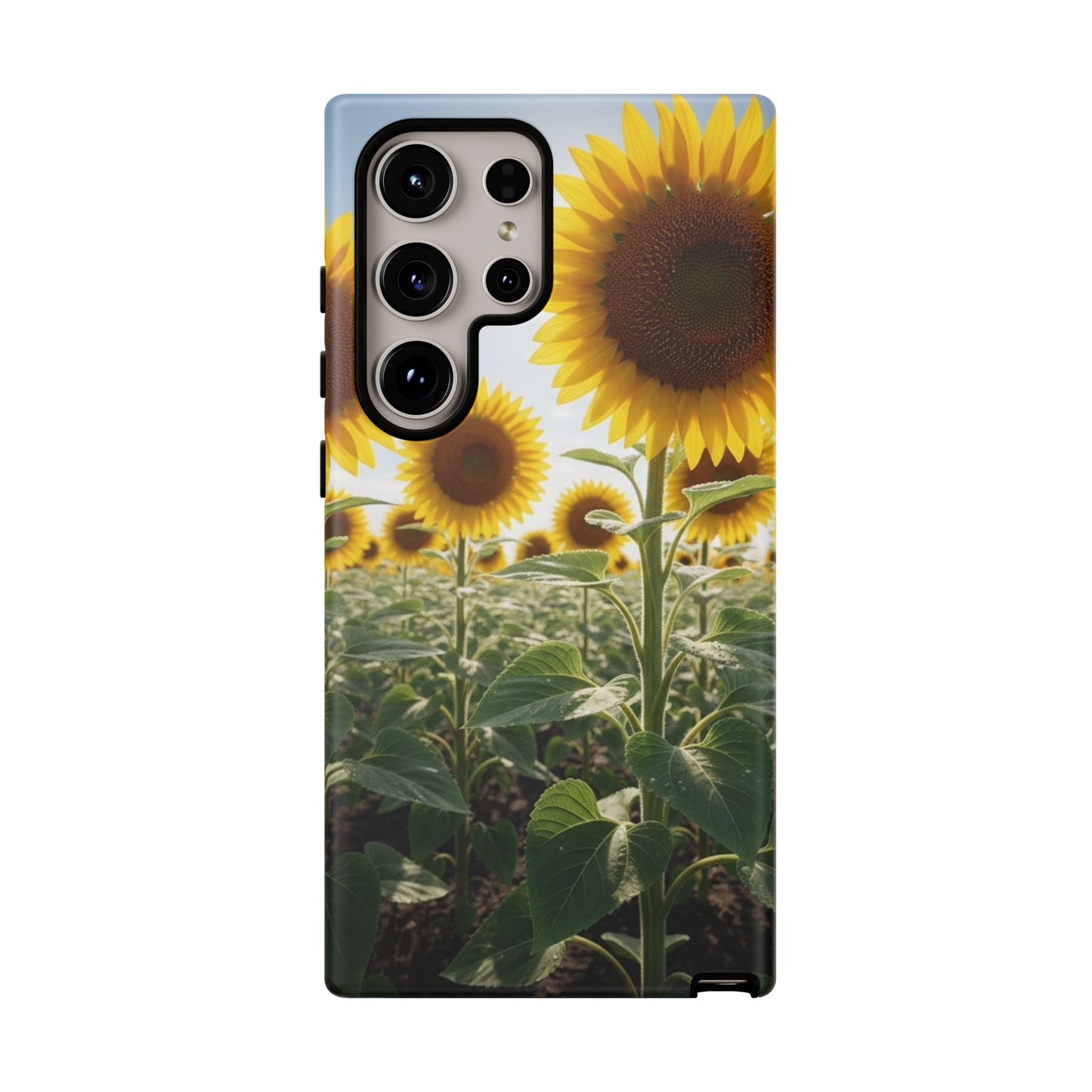 Sunflower Field Phone Case | Golden Hour Floral Aesthetic | Bright Summer Tough Case