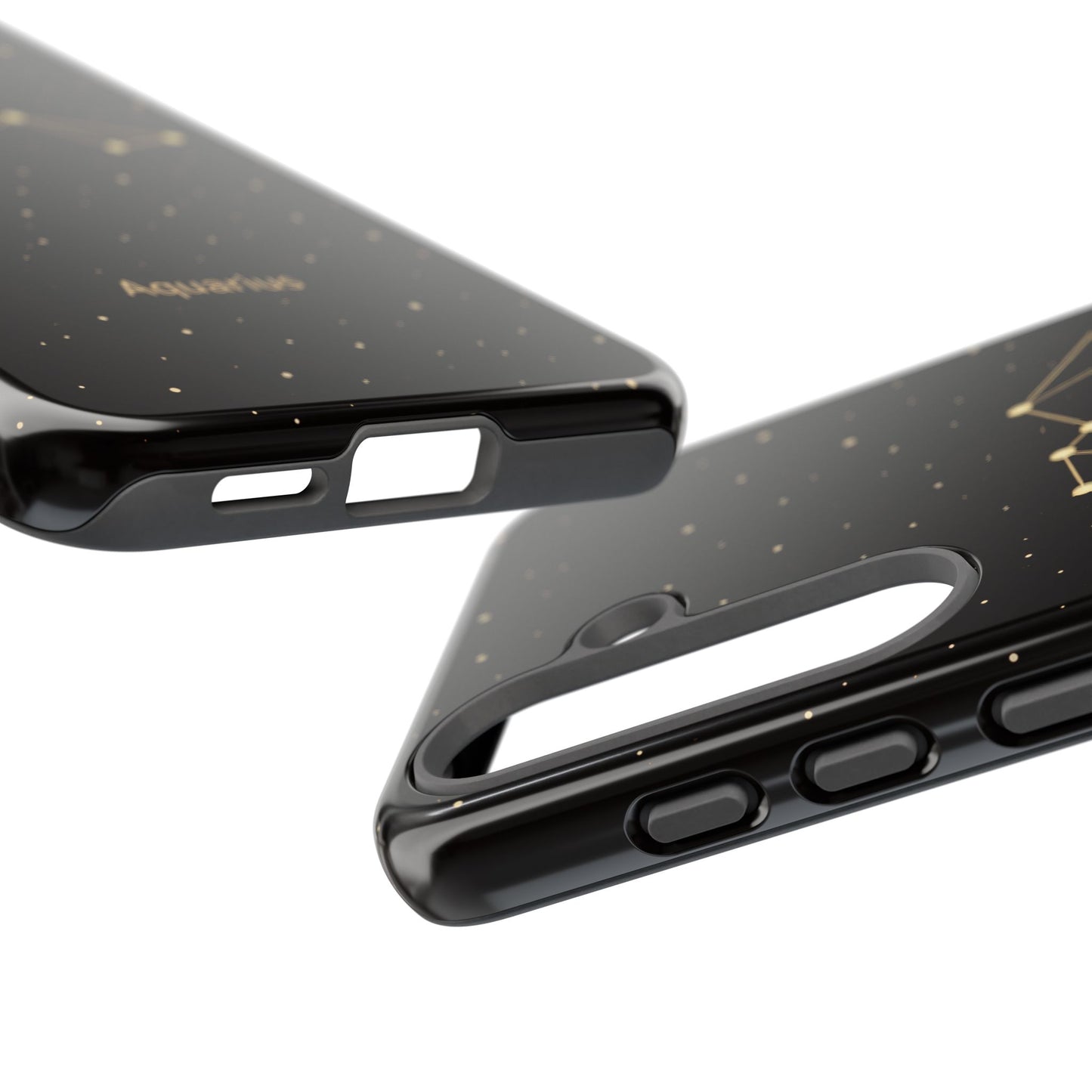 Aquarius Zodiac Constellation Phone Case – Luxe Gold Celestial Cover