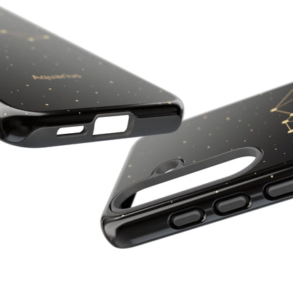 Aquarius Zodiac Constellation Phone Case – Luxe Gold Celestial Cover