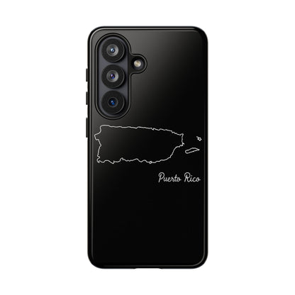 Puerto Rico Outline Phone Case – Minimal Country Map Tough Case (iPhone, Samsung, Pixel)