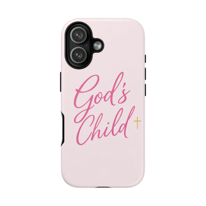 Gods Child Phone Case Christian Pink Aesthetic Tough iPhone Case