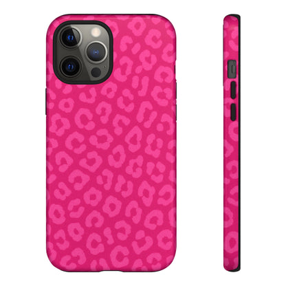 Hot Pink Leopard Print Phone Case – Bold Coquette Leopard Tough Case