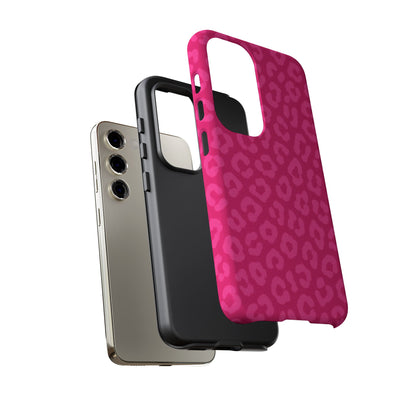 Hot Pink Leopard Print Phone Case – Bold Coquette Leopard Tough Case