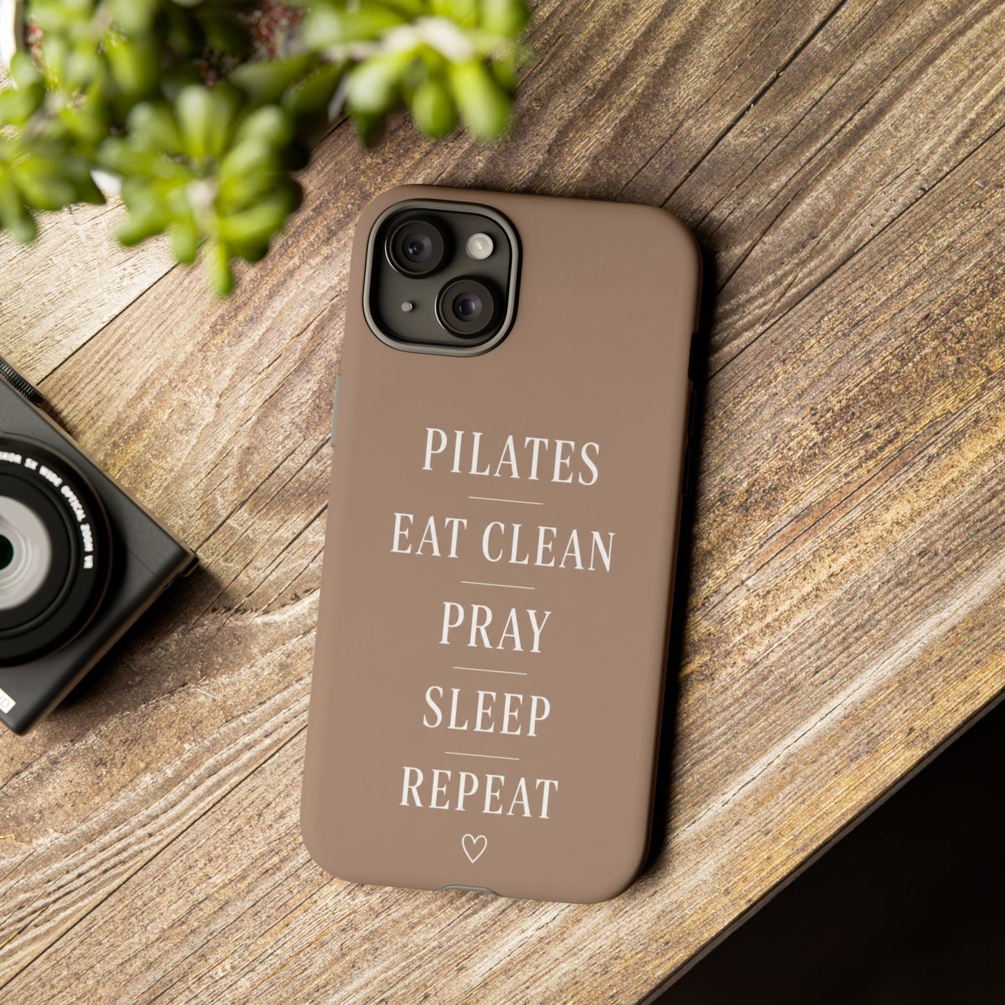 Pilates Phone Case | Eat Clean Pray Sleep Repeat Aesthetic | Wellness Girl Gift