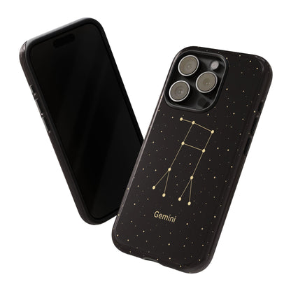 Gemini Zodiac Constellation Phone Case – Luxe Gold Celestial Cover