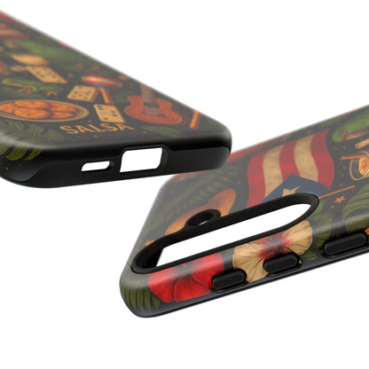 Puerto Rican Culture Phone Case | Boricua Icons Caribbean Aesthetic Tough Protective Case