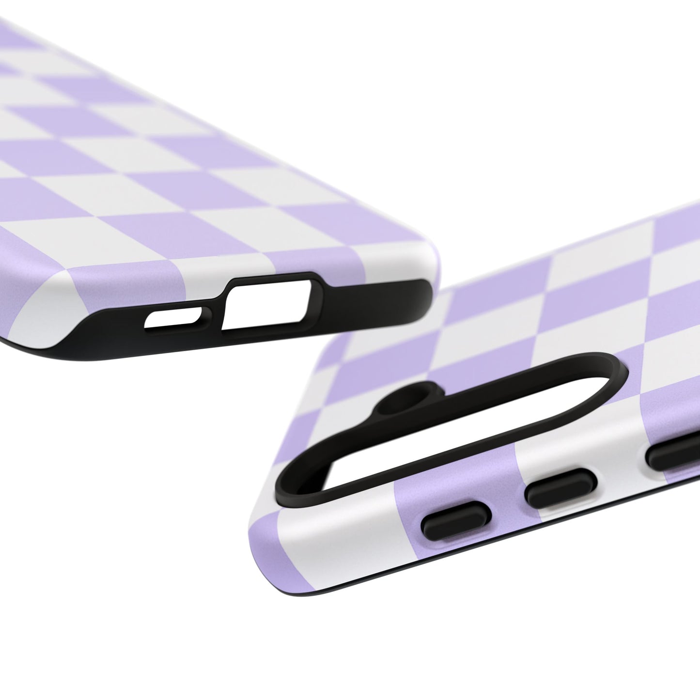 Lavender Checkerboard Phone Case | Pastel Aesthetic Tough Case