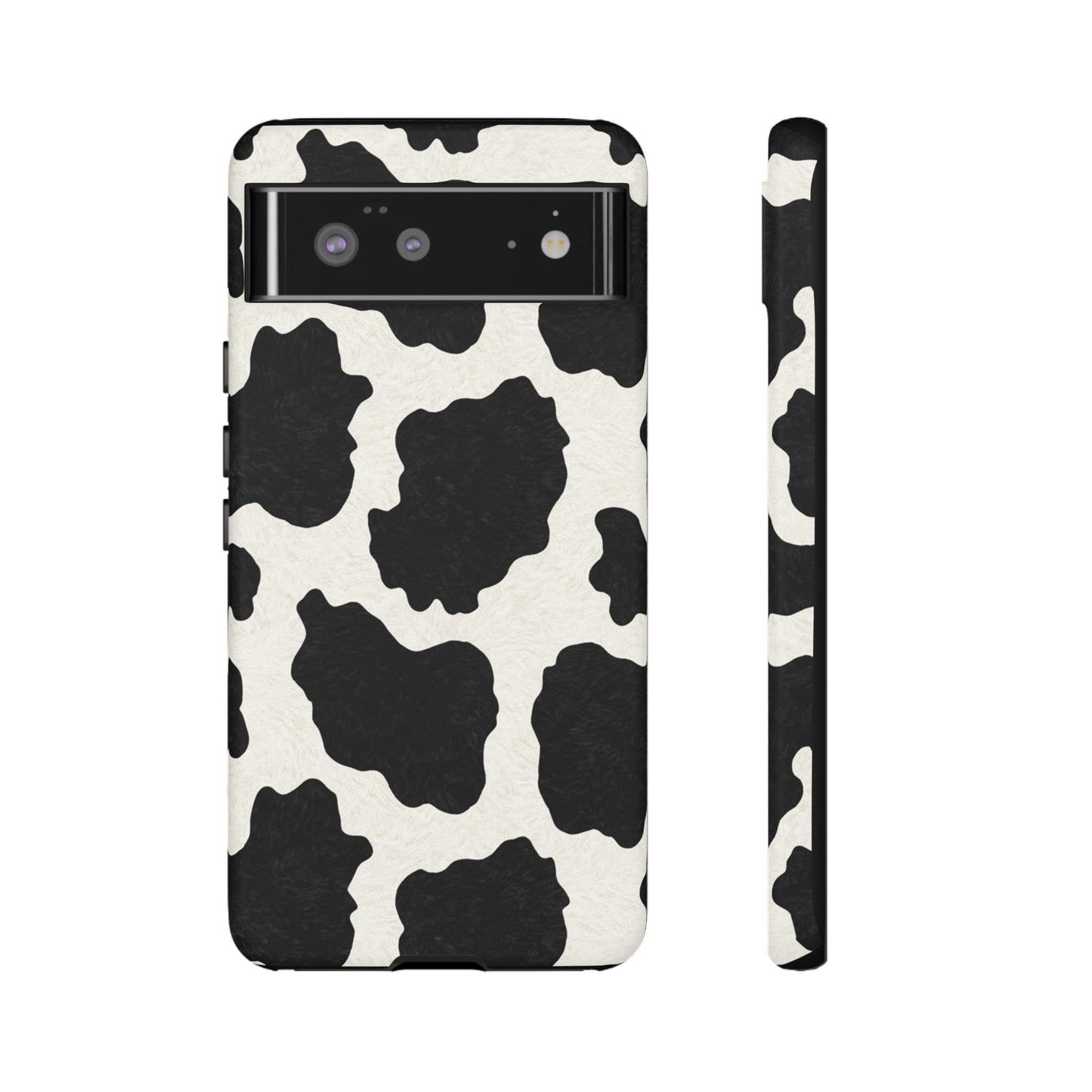 Black & White Cow Print Phone Case | Aesthetic Tough Protective Case
