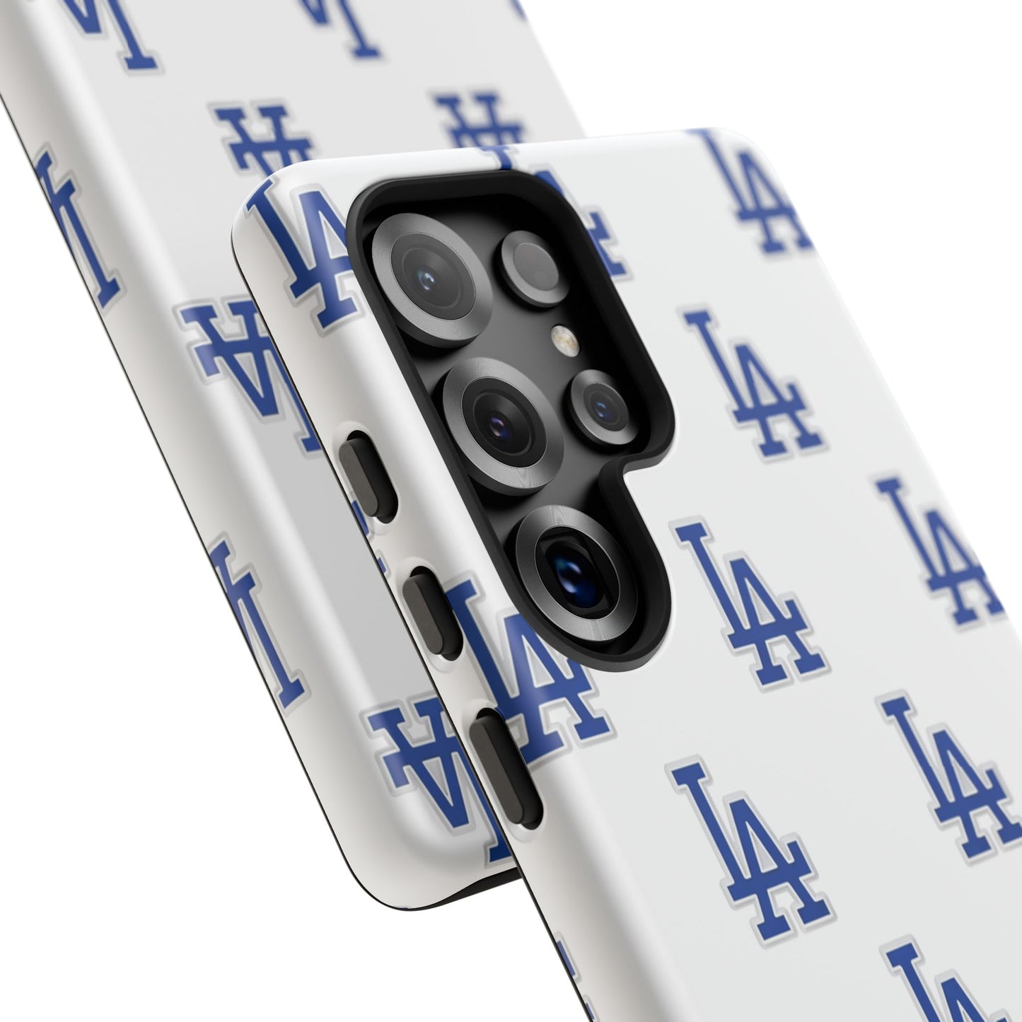 Blue LA Monogram Pattern Phone Case | Minimal Baseball Inspired Tough Cover