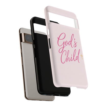 Gods Child Phone Case Christian Pink Aesthetic Tough iPhone Case