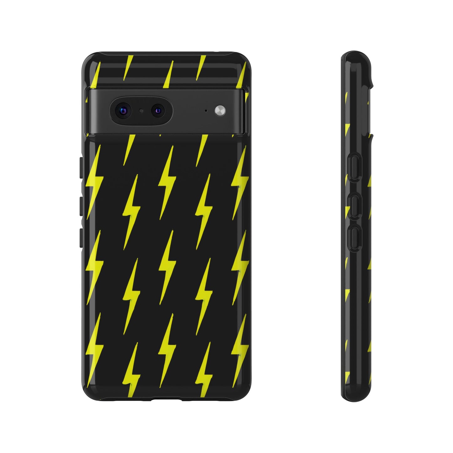 Yellow Lightning Bolt Tough Phone Case | Bold Electric Pattern Case for Iphone, Samsung Galaxy and Pixel