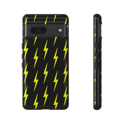 Yellow Lightning Bolt Tough Phone Case | Bold Electric Pattern Case for Iphone, Samsung Galaxy and Pixel