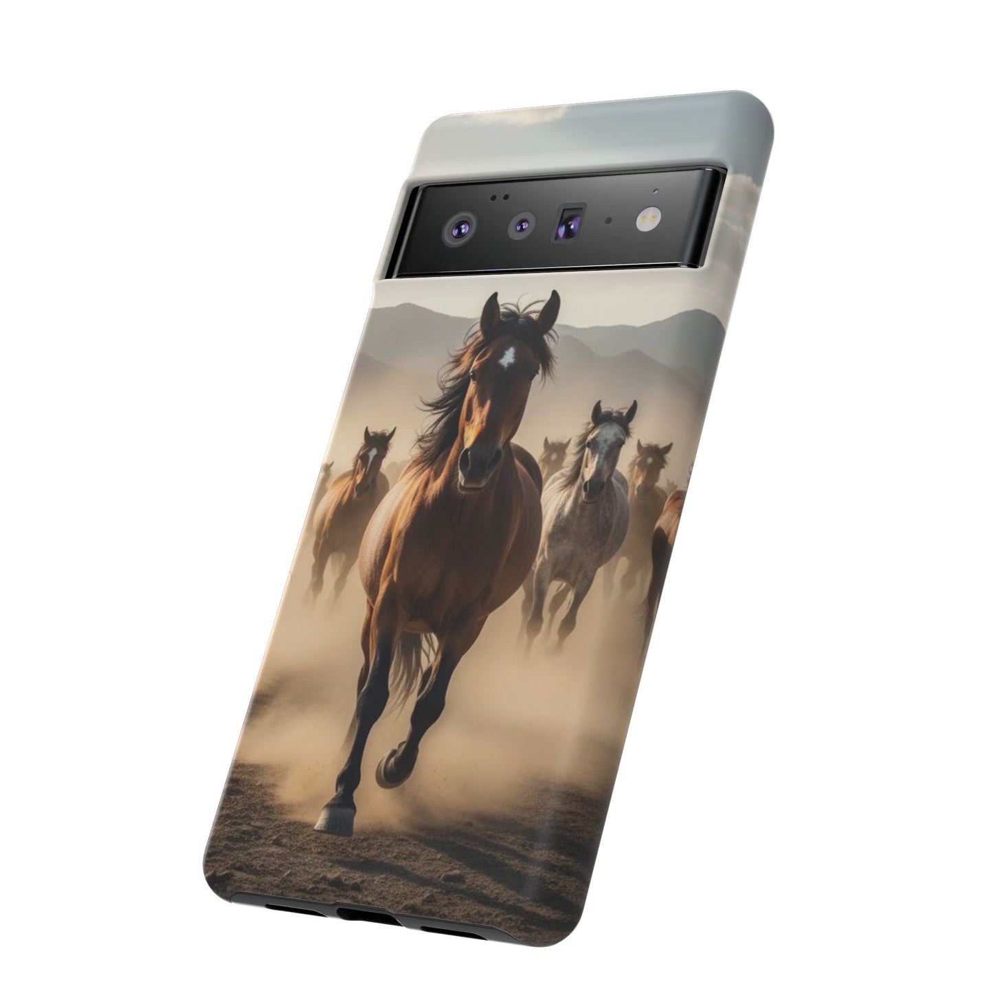 Running Horses Phone Case | Wild Mustang Herd Tough Protective Cover
