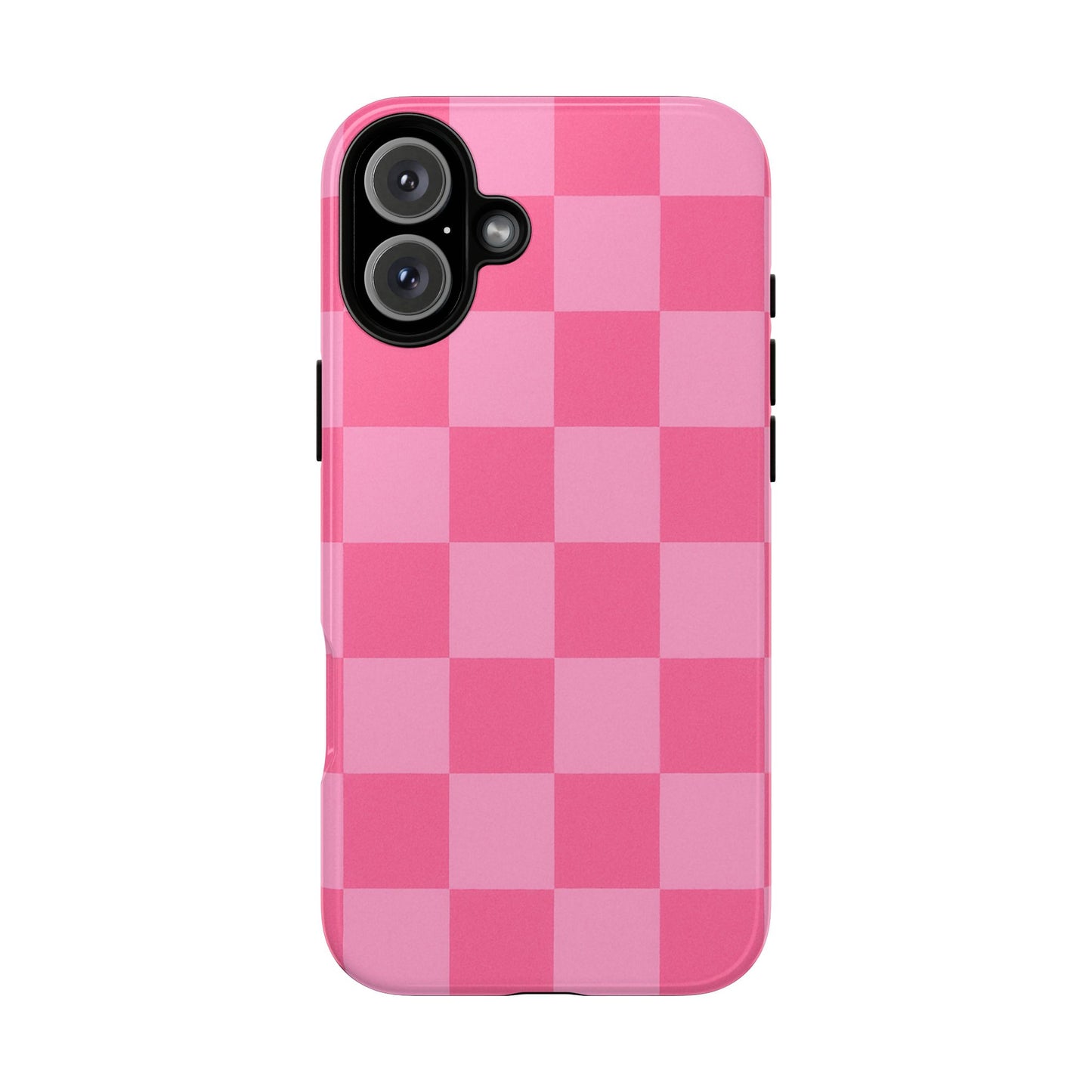 Pink Checkerboard Phone Case | Cute Aesthetic Checkered iPhone & Samsung Tough Case
