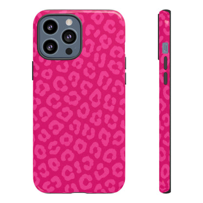 Hot Pink Leopard Print Phone Case – Bold Coquette Leopard Tough Case
