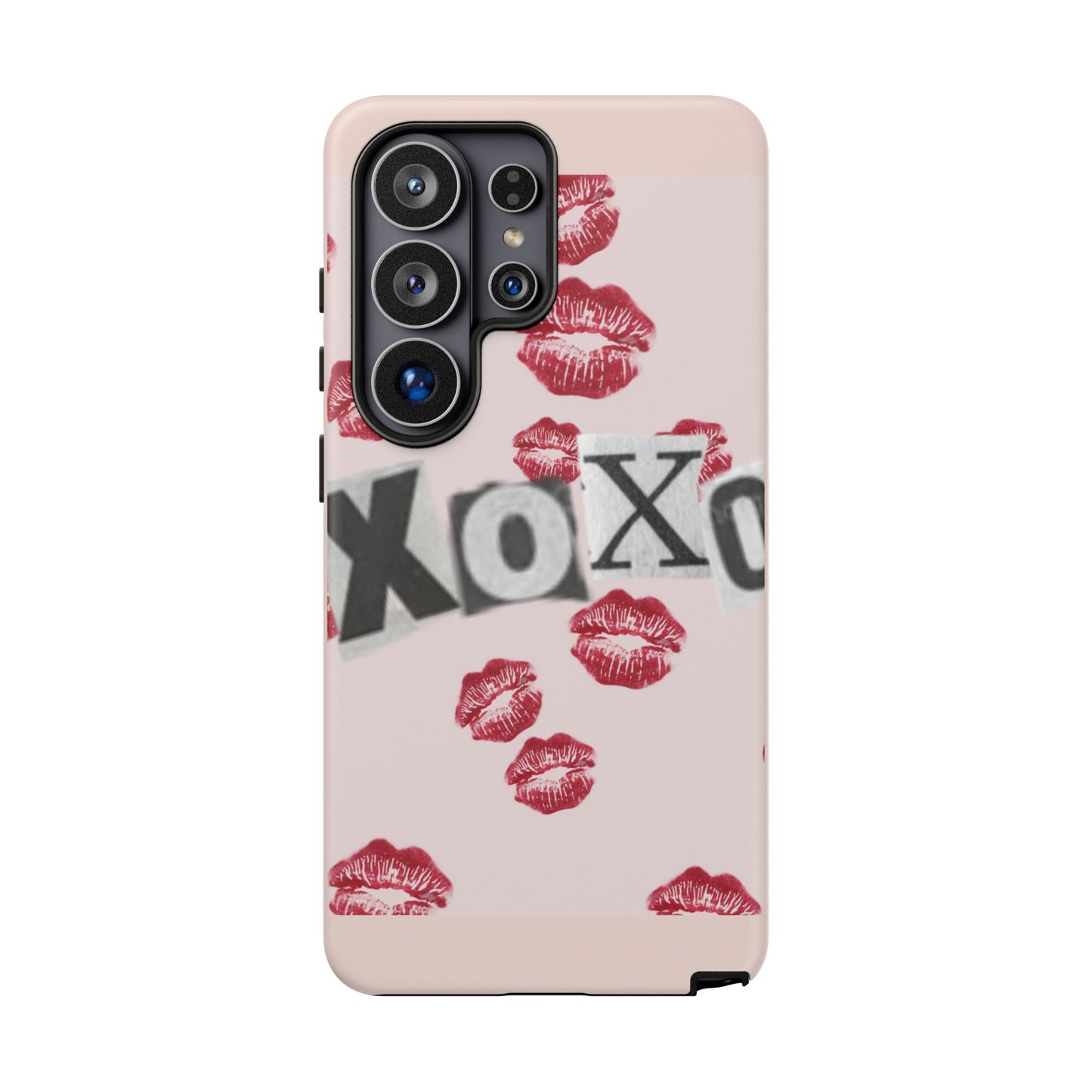 XOXO Kiss Print Phone Case | Coquette Valentine Aesthetic | Cute Pink Lipstick Kiss Tough Case for iPhone & Samsung