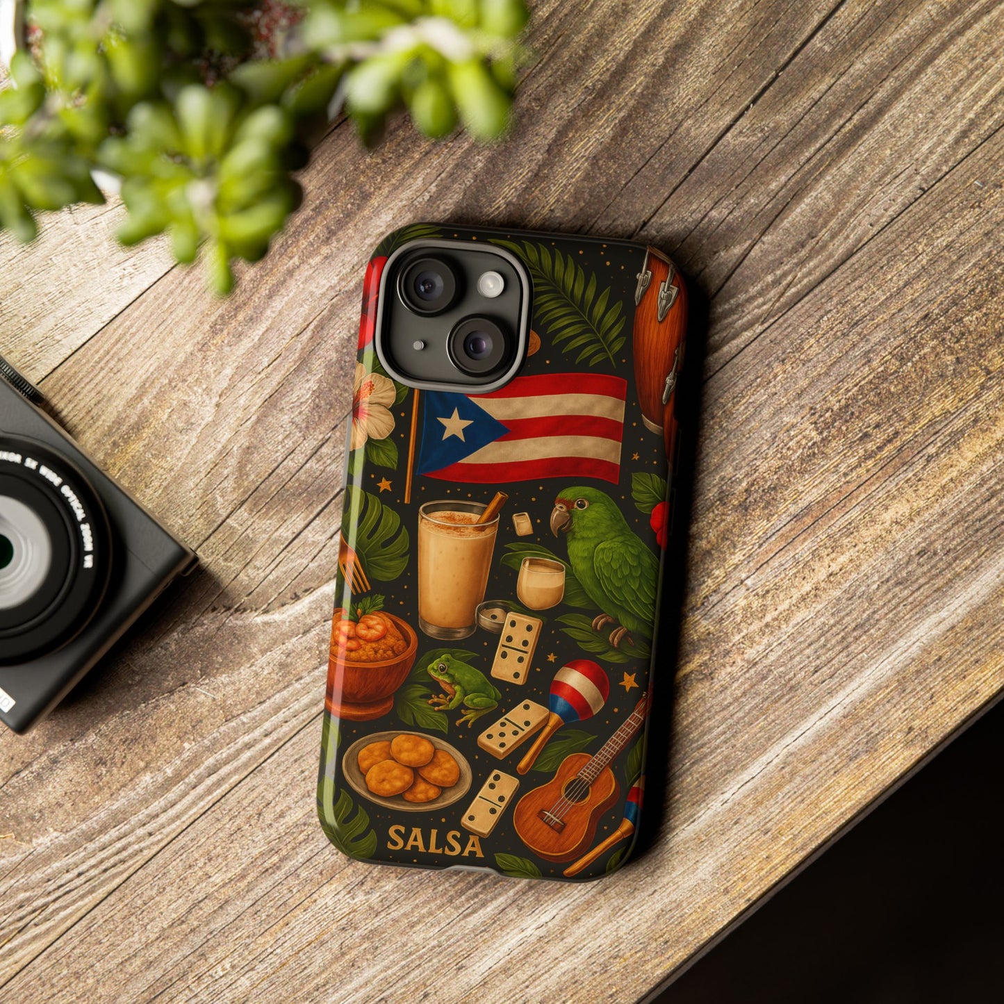 Puerto Rican Culture Phone Case | Boricua Icons Caribbean Aesthetic Tough Protective Case