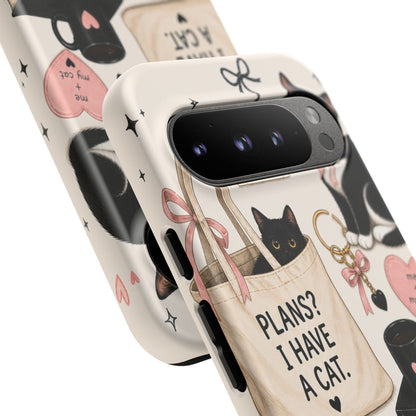 Cat Lover Phone Case | Plans? I Have A Cat Cute Aesthetic Cover
