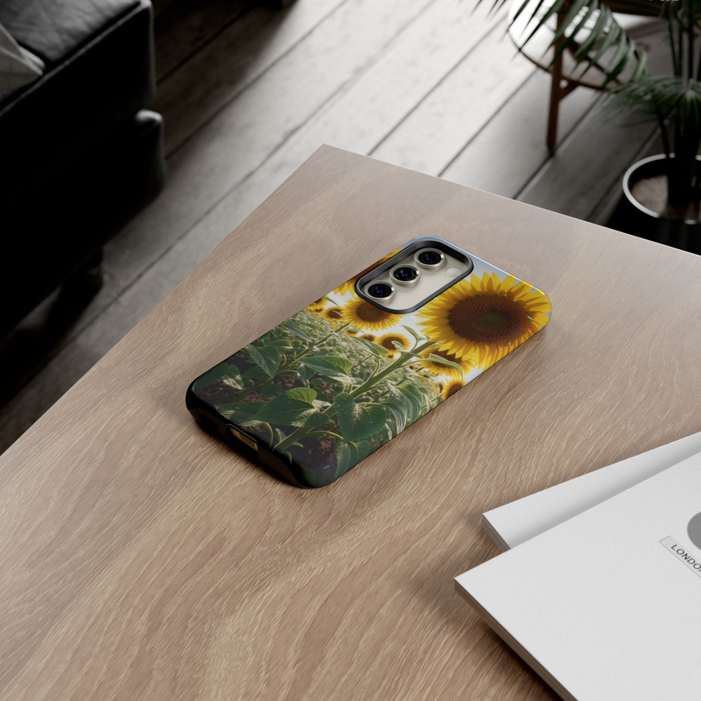 Sunflower Field Phone Case | Golden Hour Floral Aesthetic | Bright Summer Tough Case