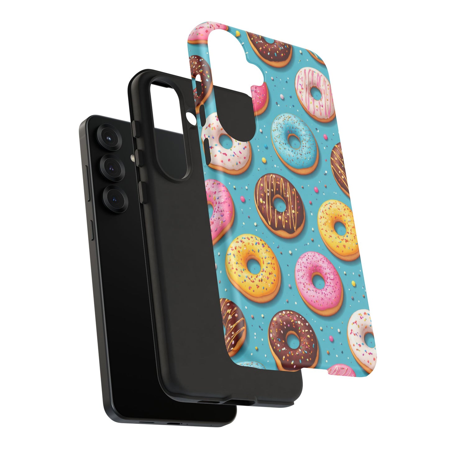 Cute Donut Pattern Phone Case – Colorful Sprinkles Dessert Design for Iphone, Samsung Galaxy and Pixel