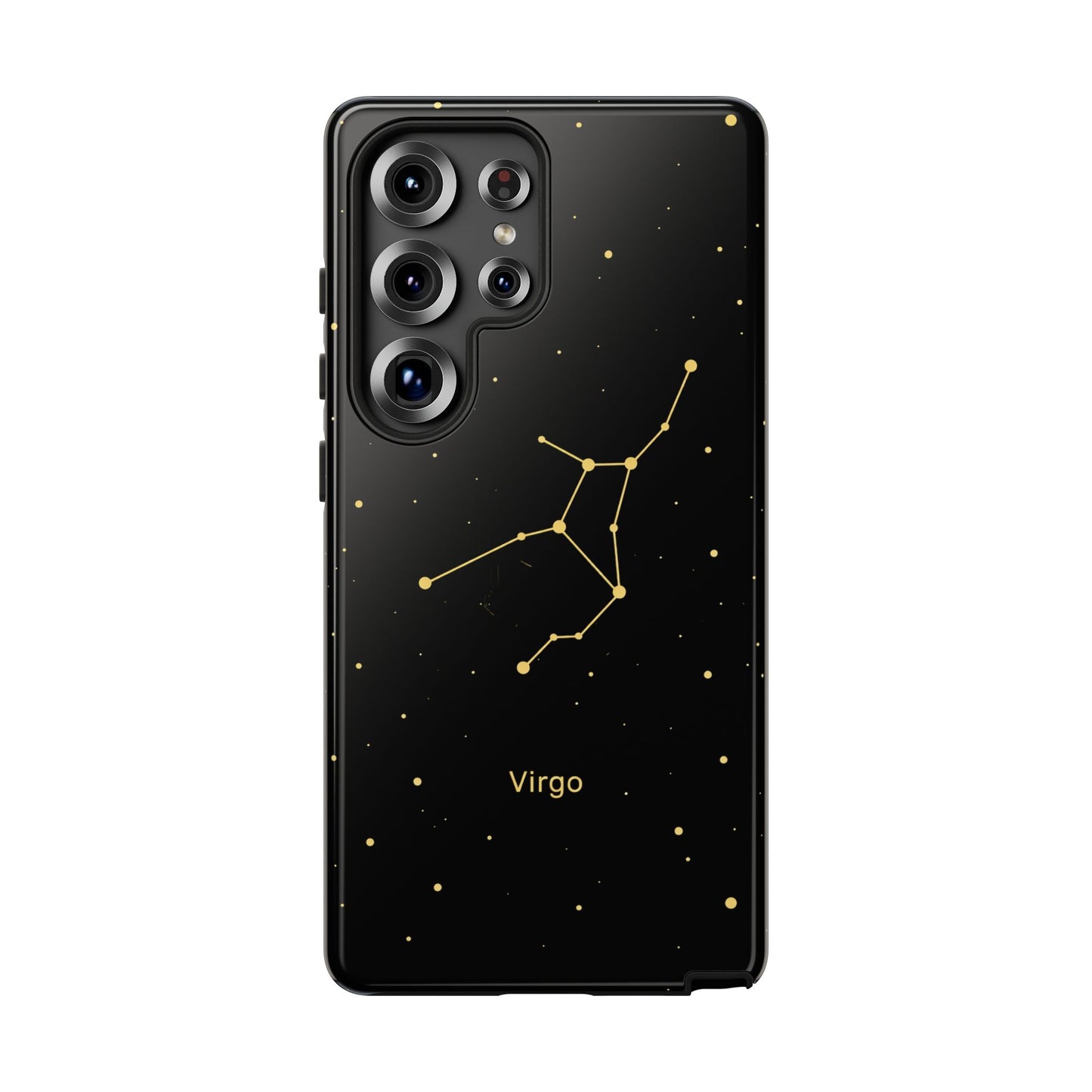 Virgo Zodiac Constellation Phone Case – Luxe Gold Celestial Cover