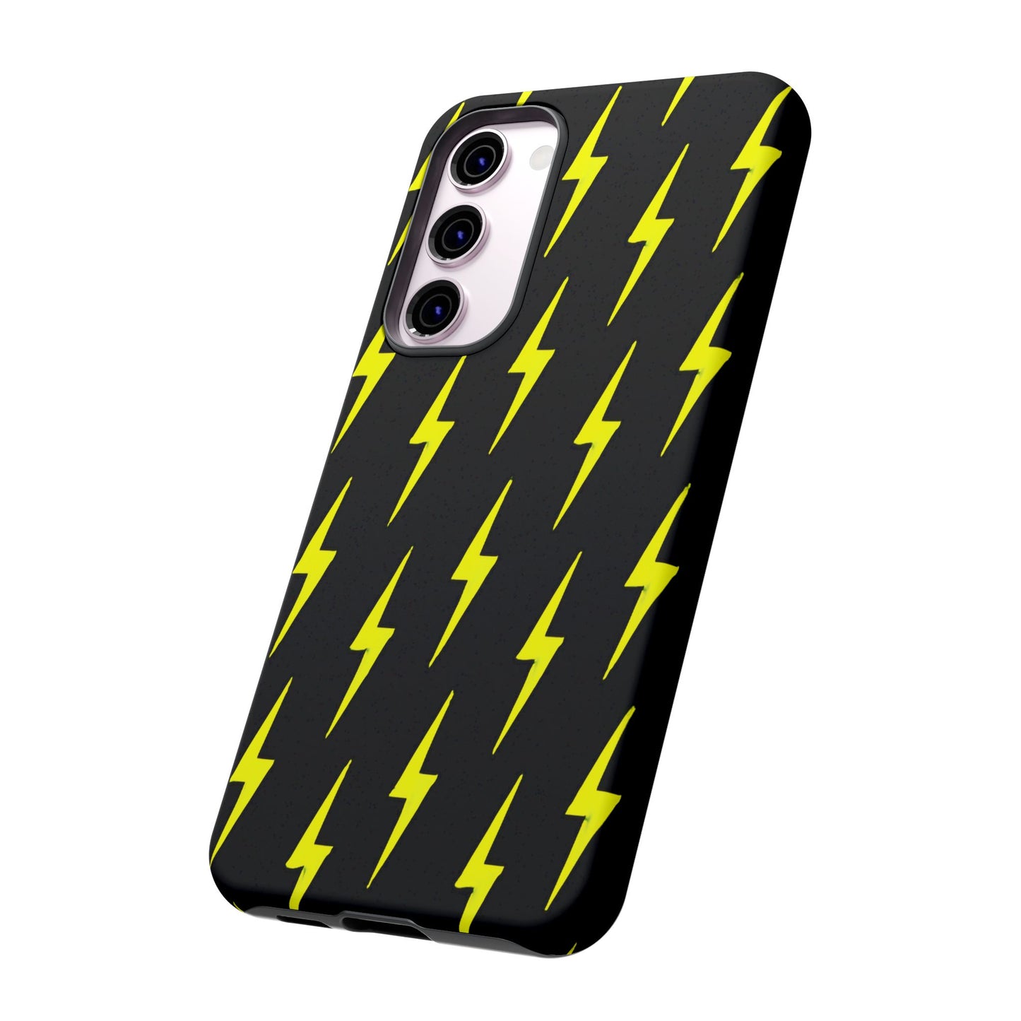 Yellow Lightning Bolt Tough Phone Case | Bold Electric Pattern Case for Iphone, Samsung Galaxy and Pixel