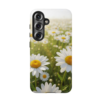 Daisy Phone Case – Floral Spring Field Tough Protective Case (iPhone, Samsung, Pixel)