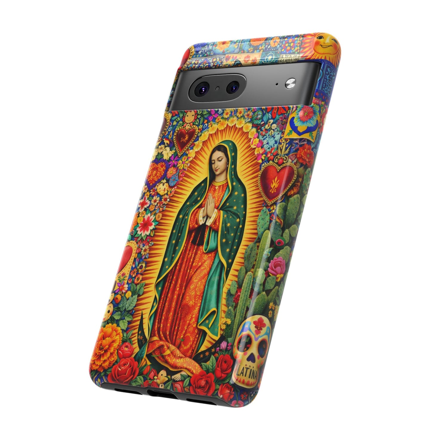 Virgin Mary Guadalupe Phone Case Mexican Folk Art Tough Cover iPhone Samsung