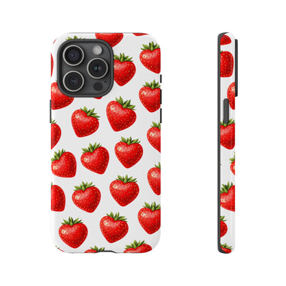 Cute Strawberry Phone Case – Aesthetic Fruit Pattern Protective Cover for Iphone, Samsung Galaxy and Pixel