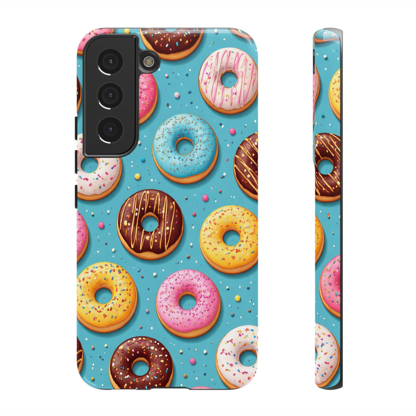 Cute Donut Pattern Phone Case – Colorful Sprinkles Dessert Design for Iphone, Samsung Galaxy and Pixel