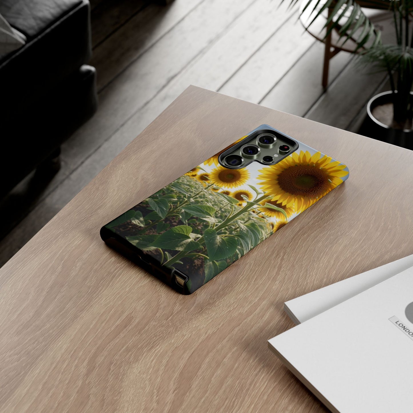 Sunflower Field Phone Case | Golden Hour Floral Aesthetic | Bright Summer Tough Case