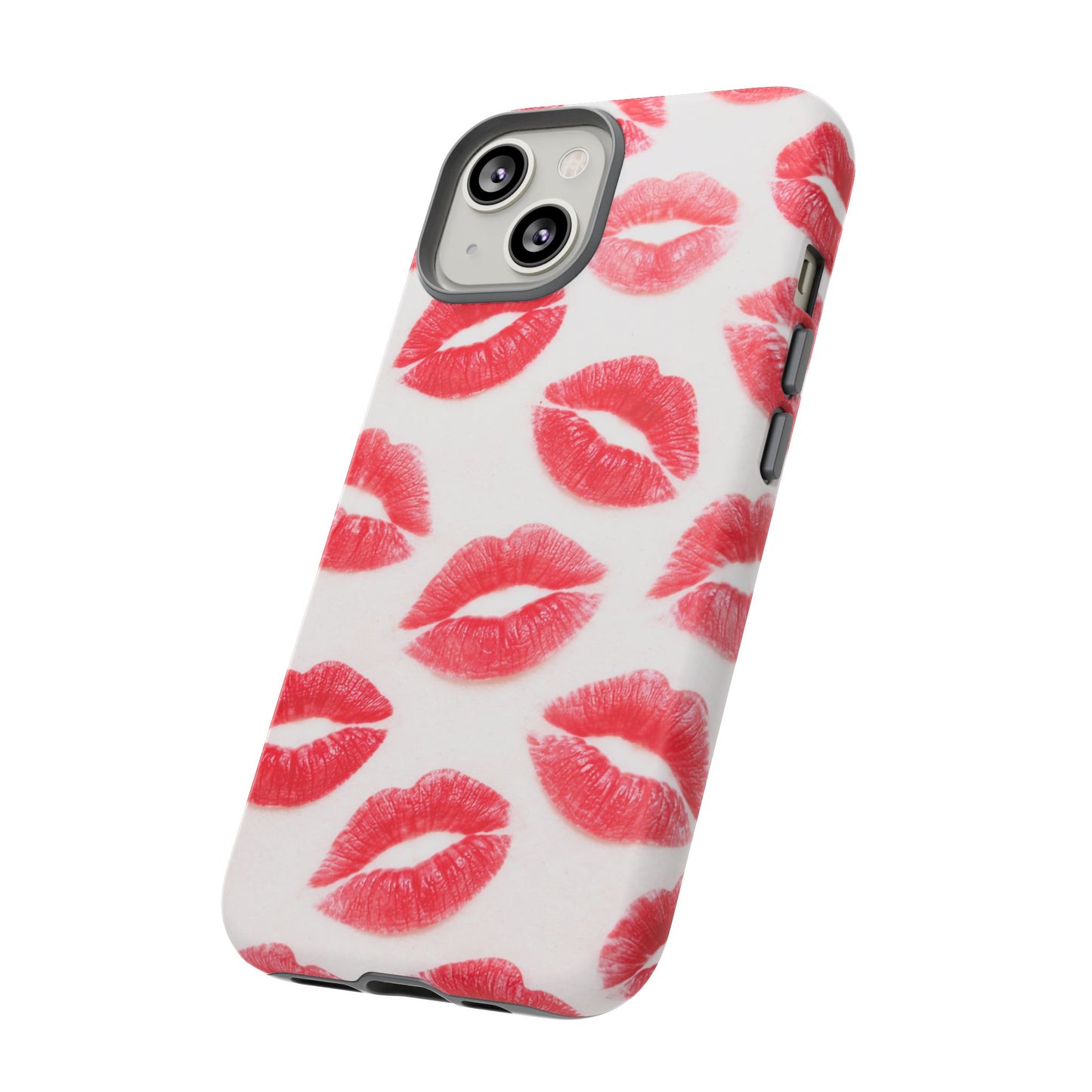Red Lipstick Kiss Phone Case – Sexy Lip Print Pattern Tough Protective Cover