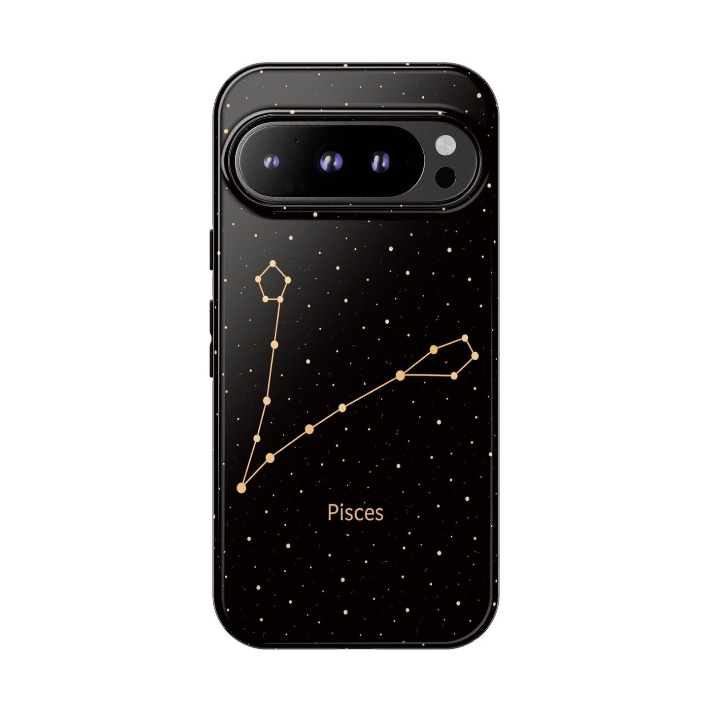 Pisces Zodiac Constellation Phone Case – Luxe Gold Celestial Cover
