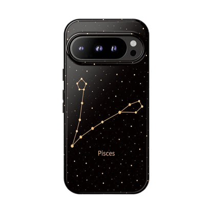 Pisces Zodiac Constellation Phone Case – Luxe Gold Celestial Cover