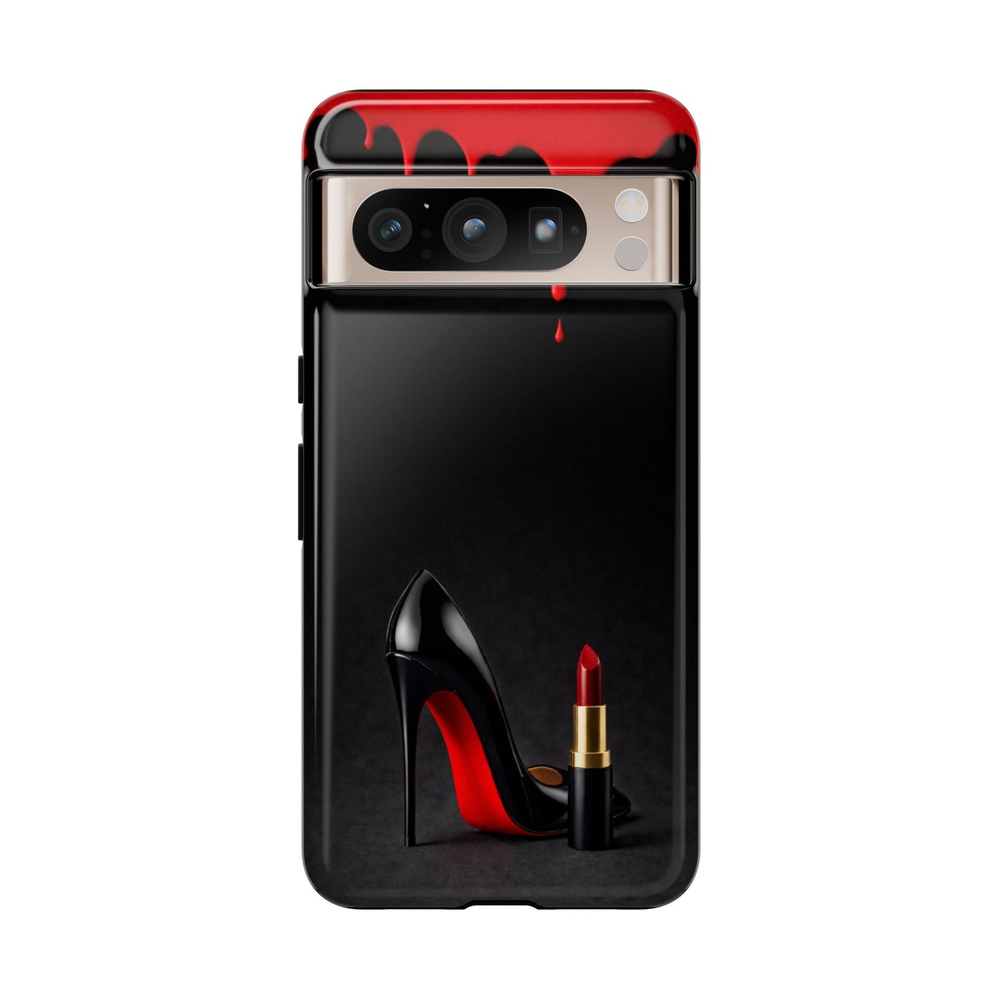 Dark Feminine Red Drip Phone Case – Gothic Glam Tough Cover