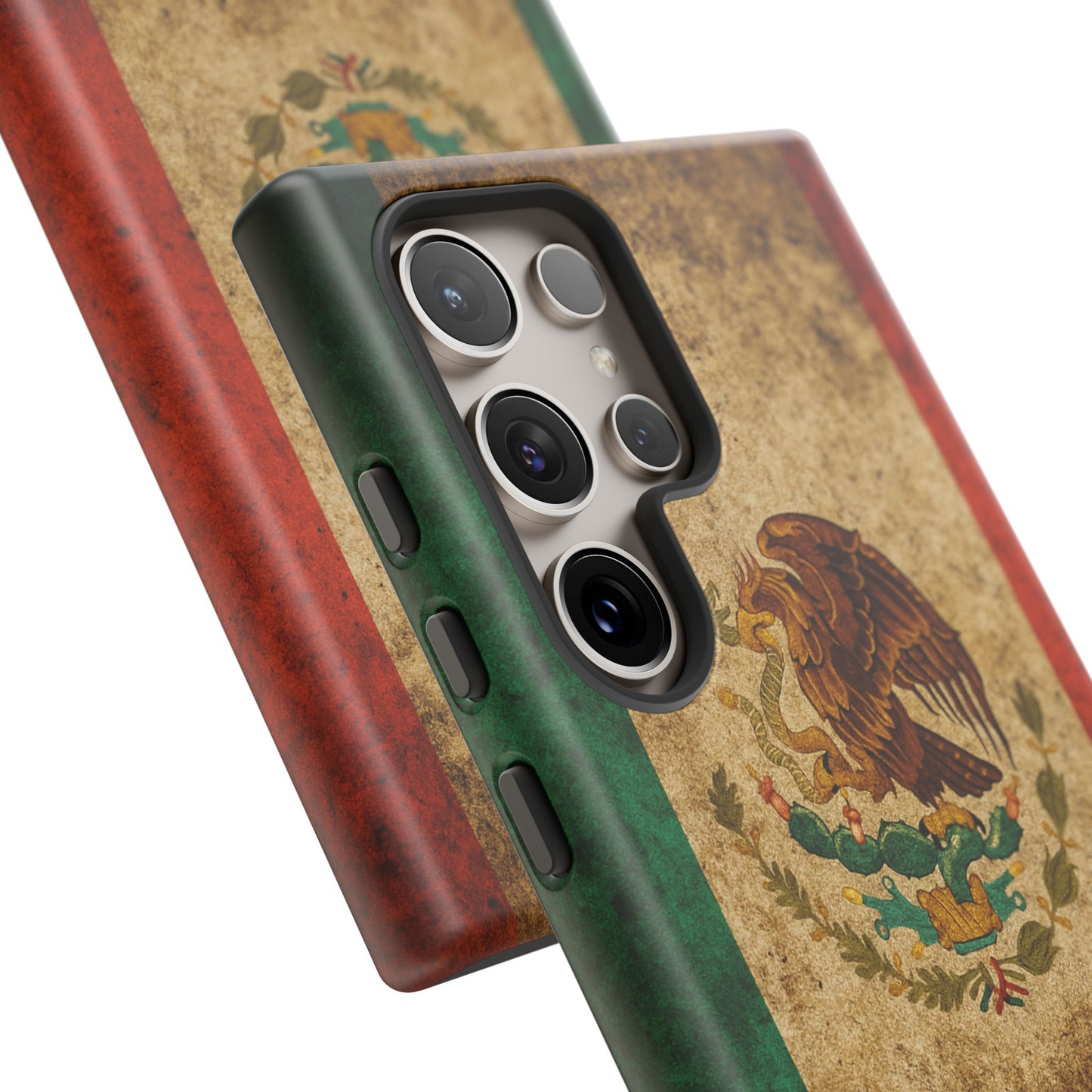Vintage Mexico Flag Phone Case – Mexican Pride Grunge Flag Aesthetic Tough Case