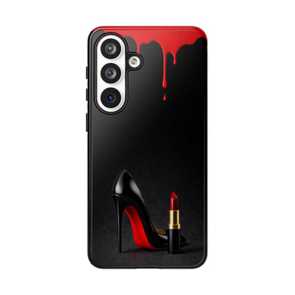 Dark Feminine Red Drip Phone Case – Gothic Glam Tough Cover