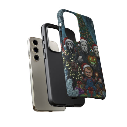 Christmas Horror Phone Case – Festive Slasher Collage Tough Case (iPhone, Samsung, Pixel)