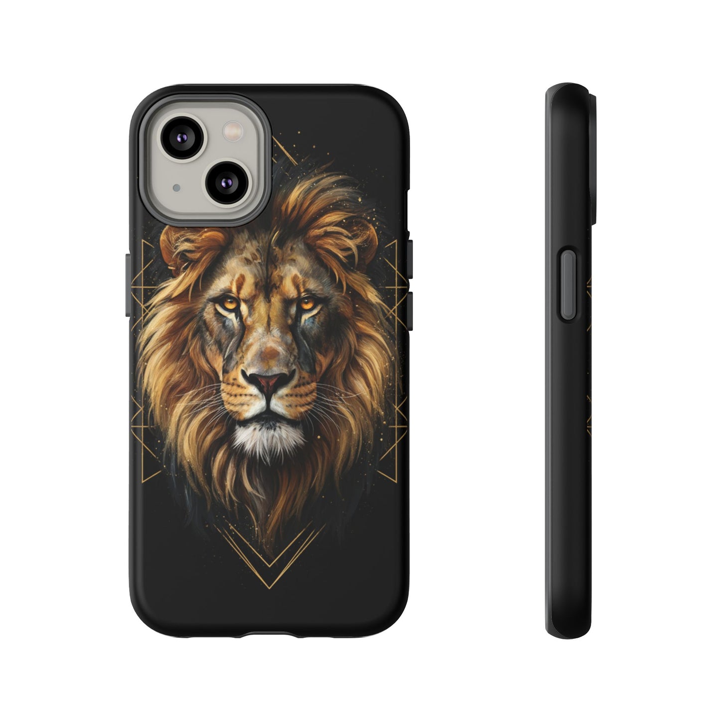 Majestic Lion Phone Case – Black Gold Luxury Lion Art Tough Protective Case